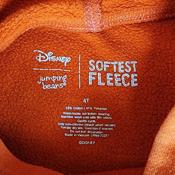 Disney Jumping Beans Toddler Mickey Mouse Orange Hoodie Size 4T - Picture 13 of 13